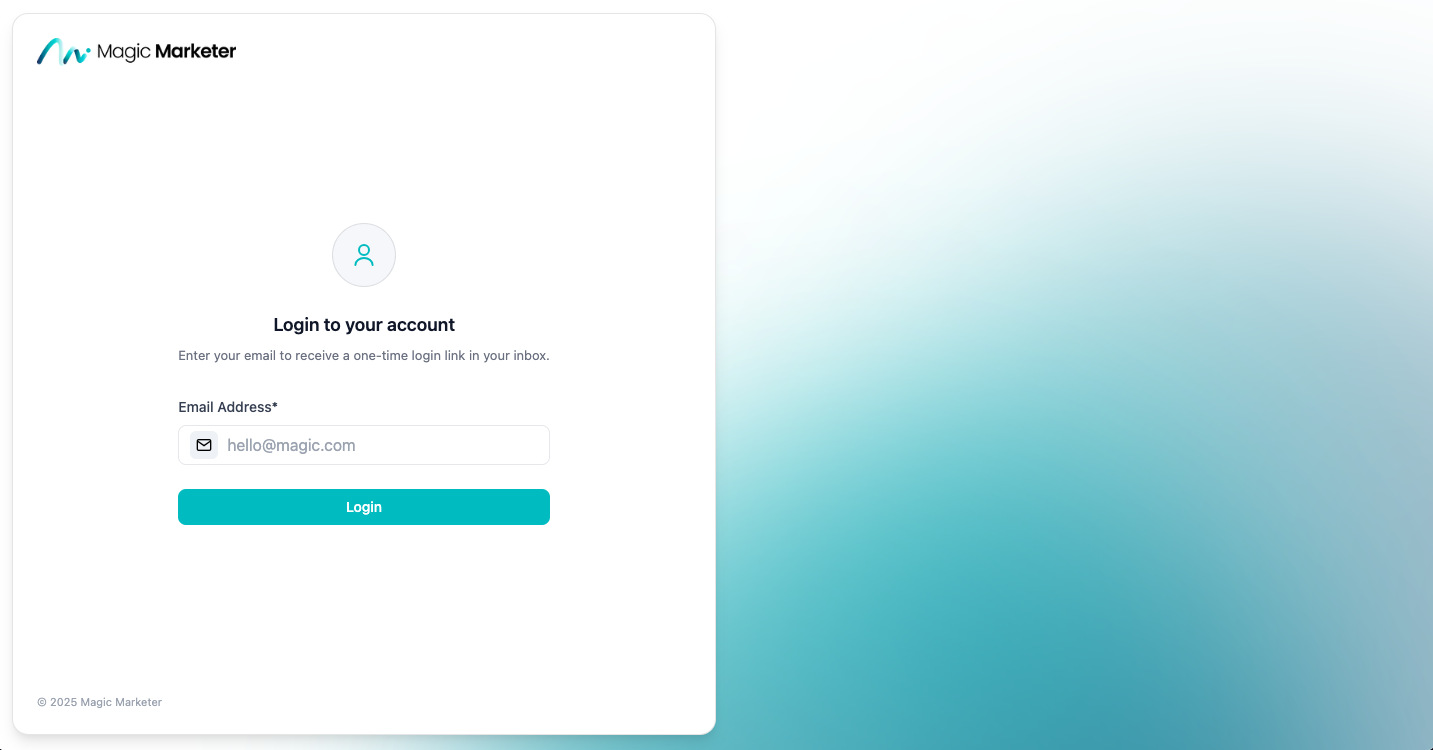 First Login Page